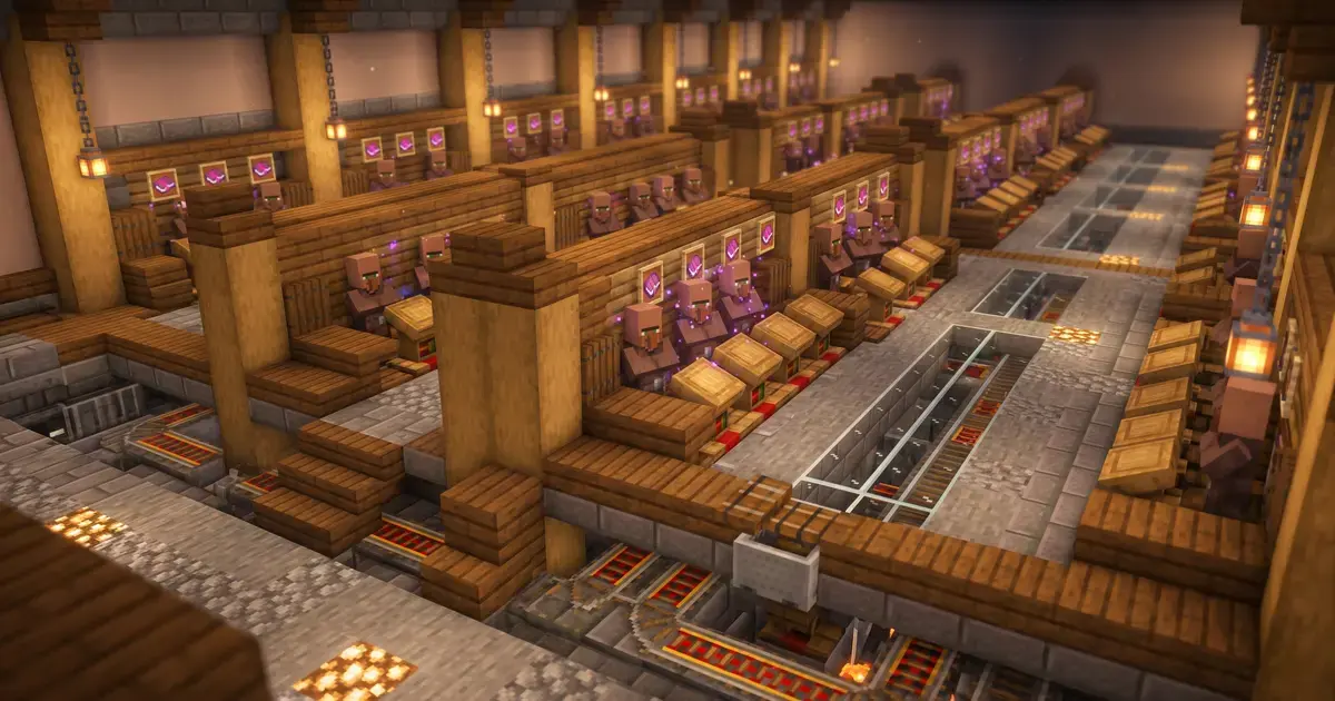 Hala handlowa wieśniaków Minecraft: optymalizacja i mechaniki 2026