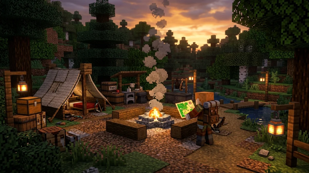 Opuszczony Obóz Abandoned Camp w Minecraft 26.3 i nowe Mapy Odkrywcy