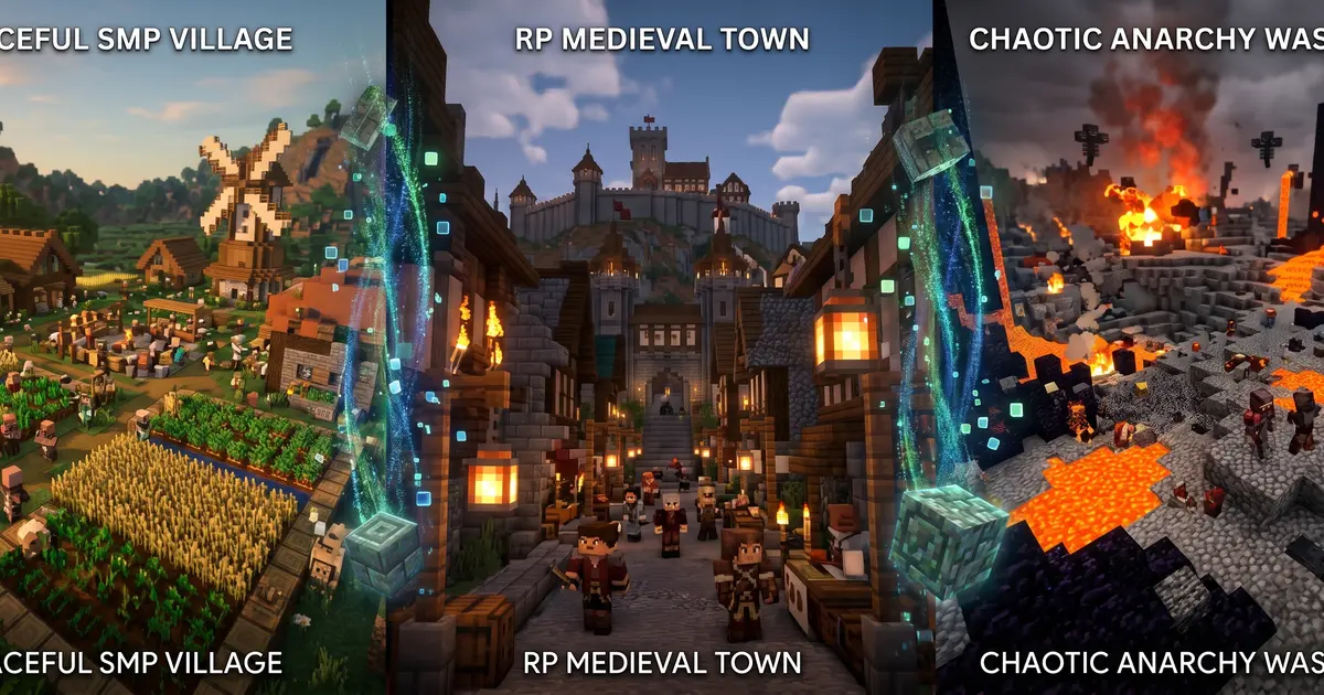 Nowe tryby serwerów Minecraft 2026: SMP, RP i Anarchia